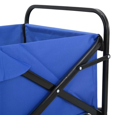 vidaXL Αναδιπλούμενο Καρότσι Μπλε 89 x 63 x 96 εκ