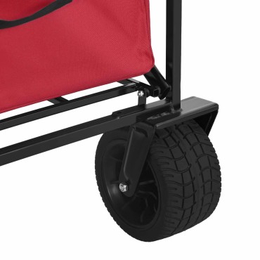 vidaXL Αναδιπλούμενο Καρότσι Κόκκινο 89 x 63 x 96 εκ