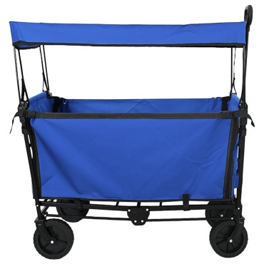 vidaXL Αναδιπλούμενο Τρόλεϊ Χειρός Μαύρο 105 x 56,5 x 116 εκ.