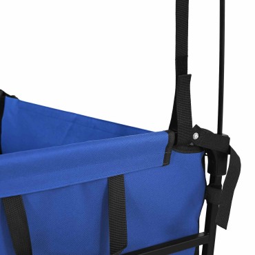 vidaXL Αναδιπλούμενο Τρόλεϊ Χειρός Μαύρο 105 x 56,5 x 116 εκ.