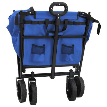 vidaXL Αναδιπλούμενο Τρόλεϊ Χειρός Μαύρο 105 x 56,5 x 116 εκ.