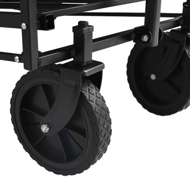 vidaXL Καρότσι Αγορών Με Φρένα Κόκκινο 105 x 56,5 x 116 εκ.