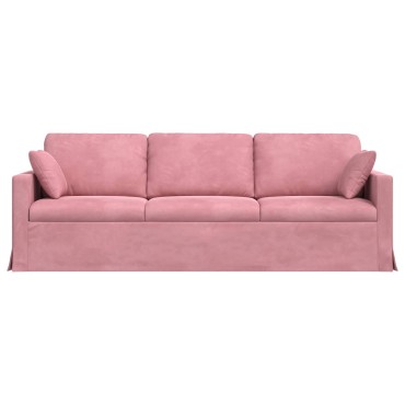 vidaXL Καναπές Ροζ 228x78x80cm Βελούδο