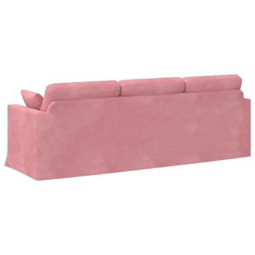 vidaXL Καναπές Ροζ 228x78x80cm Βελούδο