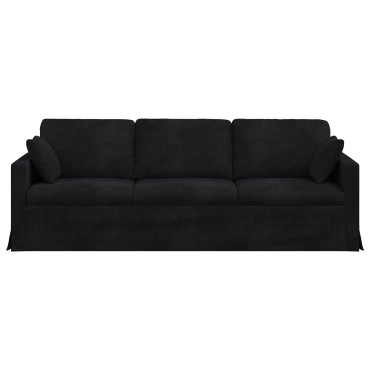 vidaXL Καναπές Μαύρο 228x78x80cm Βελούδο