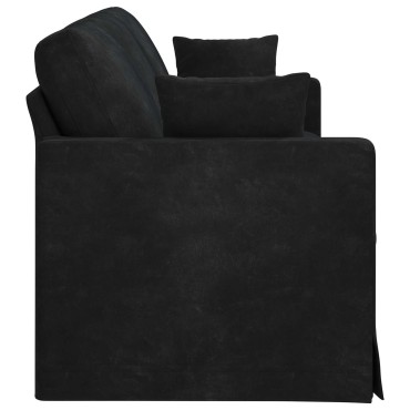 vidaXL Καναπές Μαύρο 228x78x80cm Βελούδο