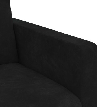 vidaXL Καναπές Μαύρο 228x78x80cm Βελούδο