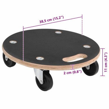 vidaXL Καρότσι Μεταφοράς 6 pcs Γκρι Κόντρα πλακέ