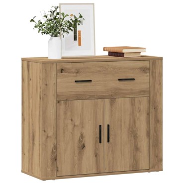 vidaXL Ντουλάπι Artisian Δρυς 80x33x70cm από Επεξεργασμένο Ξύλο 1 τεμ.