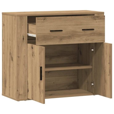 vidaXL Ντουλάπι Artisian Δρυς 80x33x70cm από Επεξεργασμένο Ξύλο 1 τεμ.