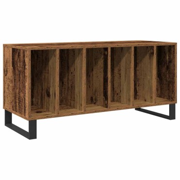 vidaXL Ντουλάπι δίσκων βινυλίου Παλαιό ξύλο 100x38x48cm 1 τεμ.