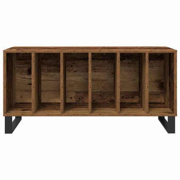 vidaXL Ντουλάπι δίσκων βινυλίου Παλαιό ξύλο 100x38x48cm 1 τεμ.