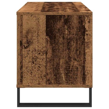vidaXL Ντουλάπι δίσκων βινυλίου Παλαιό ξύλο 100x38x48cm 1 τεμ.