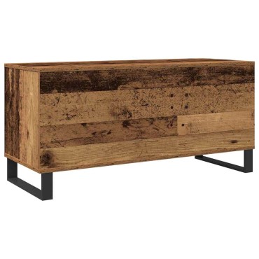 vidaXL Ντουλάπι δίσκων βινυλίου Παλαιό ξύλο 100x38x48cm 1 τεμ.