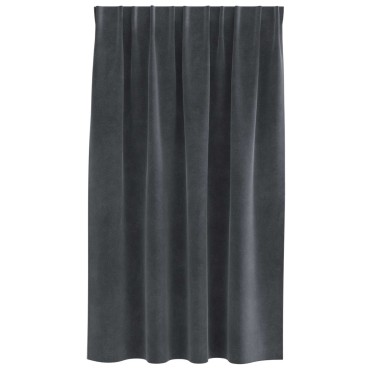 vidaXL Κουρτίνες 2 τμχ. Ανοιχτό γκρι 140x140cm Βελούδο
