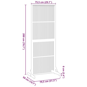 vidaXL Οθόνη Ιδιωτικότητας Καφέ 79,5x50x200cm