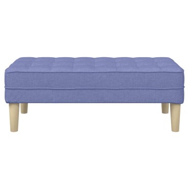 vidaXL παγκάκι με μαξιλάρι Μπλε τζην 113x57x39cm ύφασμα