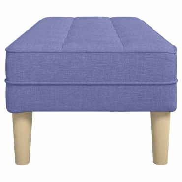 vidaXL παγκάκι με μαξιλάρι Μπλε τζην 113x57x39cm ύφασμα