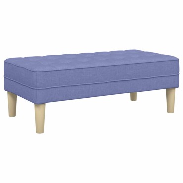 vidaXL παγκάκι με μαξιλάρι Μπλε τζην 113x57x39cm ύφασμα