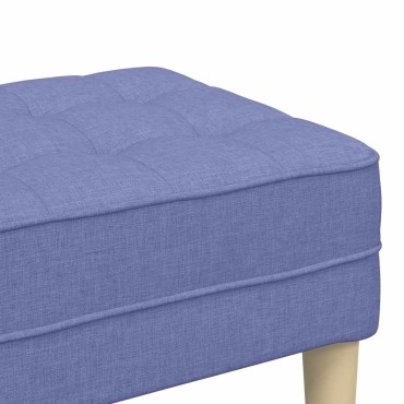 vidaXL παγκάκι με μαξιλάρι Μπλε τζην 113x57x39cm ύφασμα