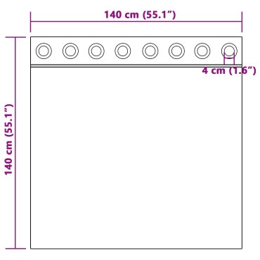 vidaXL Κουρτίνες 2 τμχ. Κόκκινο 140x140cm Βελούδο
