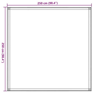 vidaXL Χαλί Σκηνής Μπεζ 250 x 250 εκ. από HDPE
