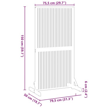 vidaXL Οθόνη Ιδιωτικότητας Καφέ 79,5x50x150cm