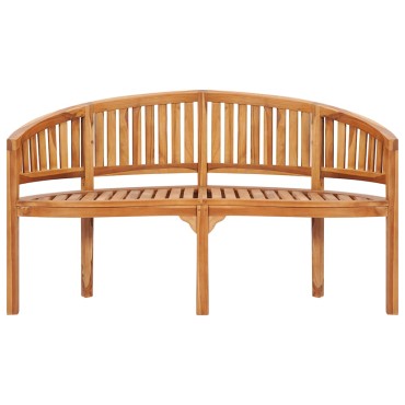 vidaXL Παγκάκι με Καμπυλωτή Πλάτη από Μασίφ Ξύλο Teak 151x60x86cm 1 τεμ.