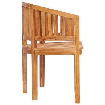 vidaXL Παγκάκι με Καμπυλωτή Πλάτη από Μασίφ Ξύλο Teak 151x60x86cm 1 τεμ.