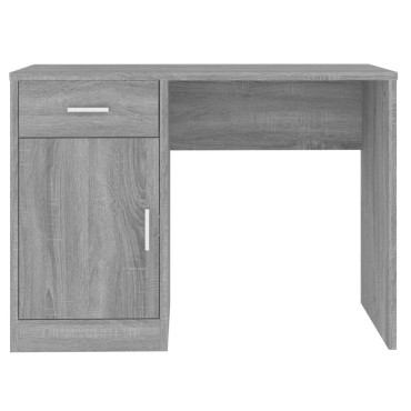vidaXL Γραφείο με Συρτάρι & Ντουλάπι Γκρι Sonoma 100x40x73cm Επ.Ξύλο 1 τεμ.