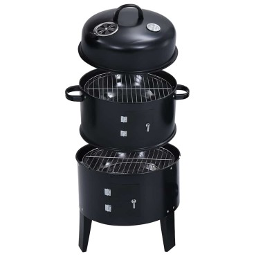 vidaXL Ψησταριά Κάρβουνου/Καπνιστήριο 3 σε 1 40 x 80 εκ.