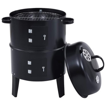 vidaXL Ψησταριά Κάρβουνου/Καπνιστήριο 3 σε 1 40 x 80 εκ.