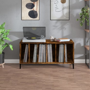 vidaXL Δισκοθήκη Καπνιστή Δρυς 100x38x48cm από Επεξεργασμένο Ξύλο 1 τεμ.