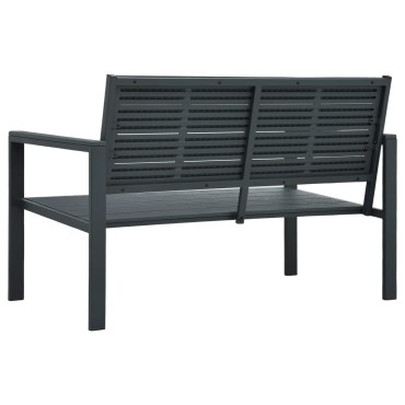 vidaXL Παγκάκι Κήπου Γκρι με Όψη Ξύλου από HDPE 120x64x78cm 1 τεμ.
