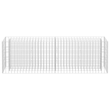 vidaXL Συρματοκιβώτιο-Γλάστρα Υπερυψωμένη 180x30x60 εκ. Γαλβ. Χάλυβας