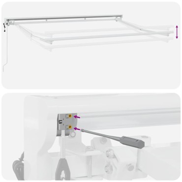 vidaXL Σκελετός Τέντας Κρεμ 250 x 200 cm Πολυεστέρας με Επικάλυψη PU