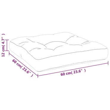 vidaXL Μαξιλάρι Παλέτας Taupe 60x60x12cm Υφασμάτινο