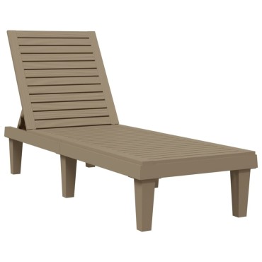 vidaXL Ξαπλώστρα Ανοιχτό Καφέ 155x58x83cm από Πολυπροπυλένιο 1 τεμ.