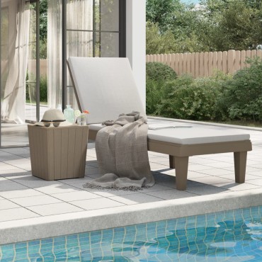 vidaXL Ξαπλώστρα Ανοιχτό Καφέ 155x58x83cm από Πολυπροπυλένιο 1 τεμ.
