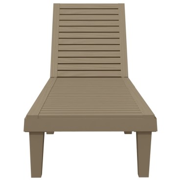 vidaXL Ξαπλώστρα Ανοιχτό Καφέ 155x58x83cm από Πολυπροπυλένιο 1 τεμ.