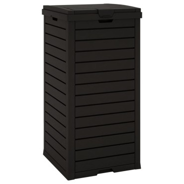 vidaXL Κάδος Απορριμμάτων Εξ. Χώρου Μαύρος 41x41x86 εκ. Πολυπροπυλένιο