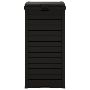 vidaXL Κάδος Απορριμμάτων Εξ. Χώρου Μαύρος 41x41x86 εκ. Πολυπροπυλένιο