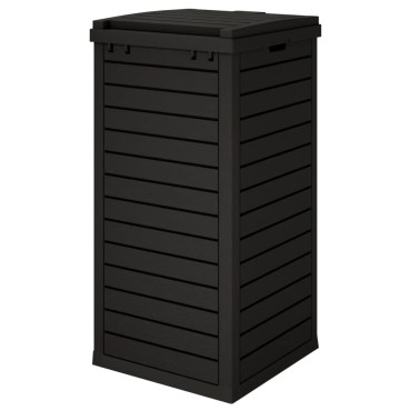 vidaXL Κάδος Απορριμμάτων Εξ. Χώρου Μαύρος 41x41x86 εκ. Πολυπροπυλένιο