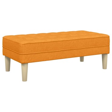 vidaXL παγκάκι με μαξιλάρι Σκούρο κίτρινο 113x57x39cm ύφασμα