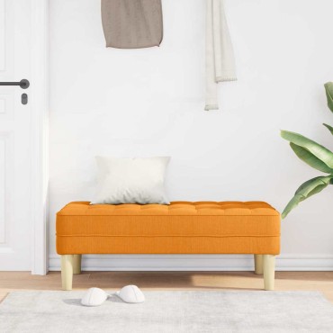 vidaXL παγκάκι με μαξιλάρι Σκούρο κίτρινο 113x57x39cm ύφασμα
