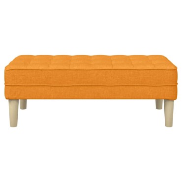 vidaXL παγκάκι με μαξιλάρι Σκούρο κίτρινο 113x57x39cm ύφασμα
