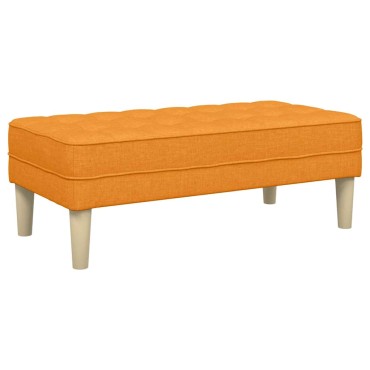 vidaXL παγκάκι με μαξιλάρι Σκούρο κίτρινο 113x57x39cm ύφασμα