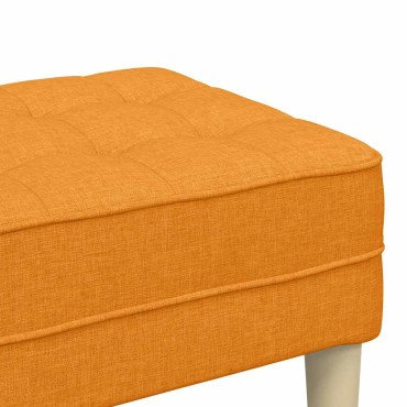 vidaXL παγκάκι με μαξιλάρι Σκούρο κίτρινο 113x57x39cm ύφασμα