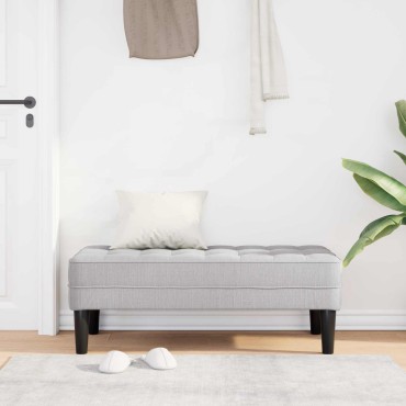vidaXL παγκάκι με μαξιλάρι Σκίουρος Γκρί 113x57x39cm ύφασμα