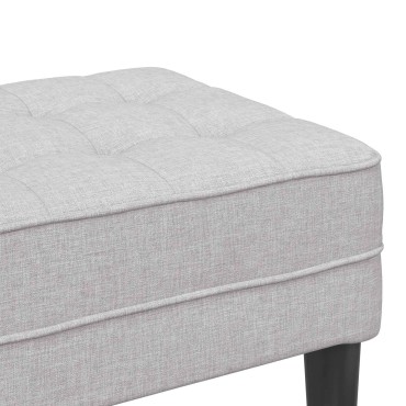 vidaXL παγκάκι με μαξιλάρι Σκίουρος Γκρί 113x57x39cm ύφασμα